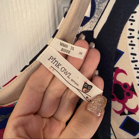 Pink Owl Bell Sleeve Dress - Picture 6 of 8